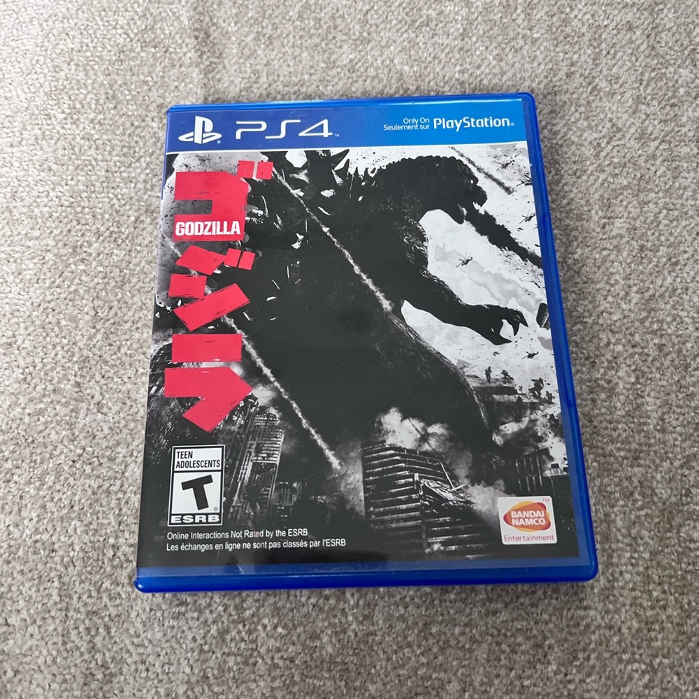 Godzilla PS4 Game - Blue Case preowned